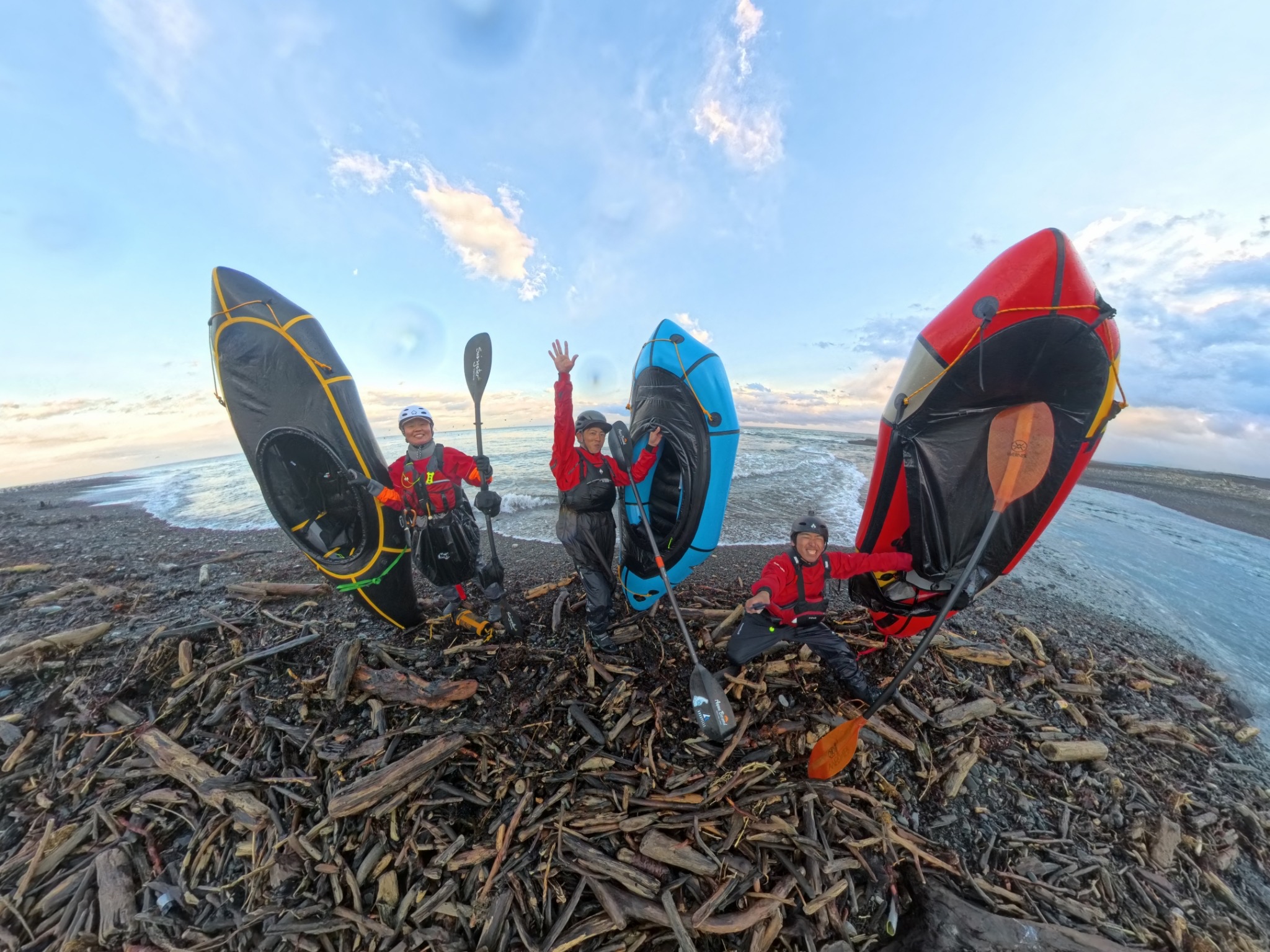 秋の歴舟川★パックラフトキャンプツーリング